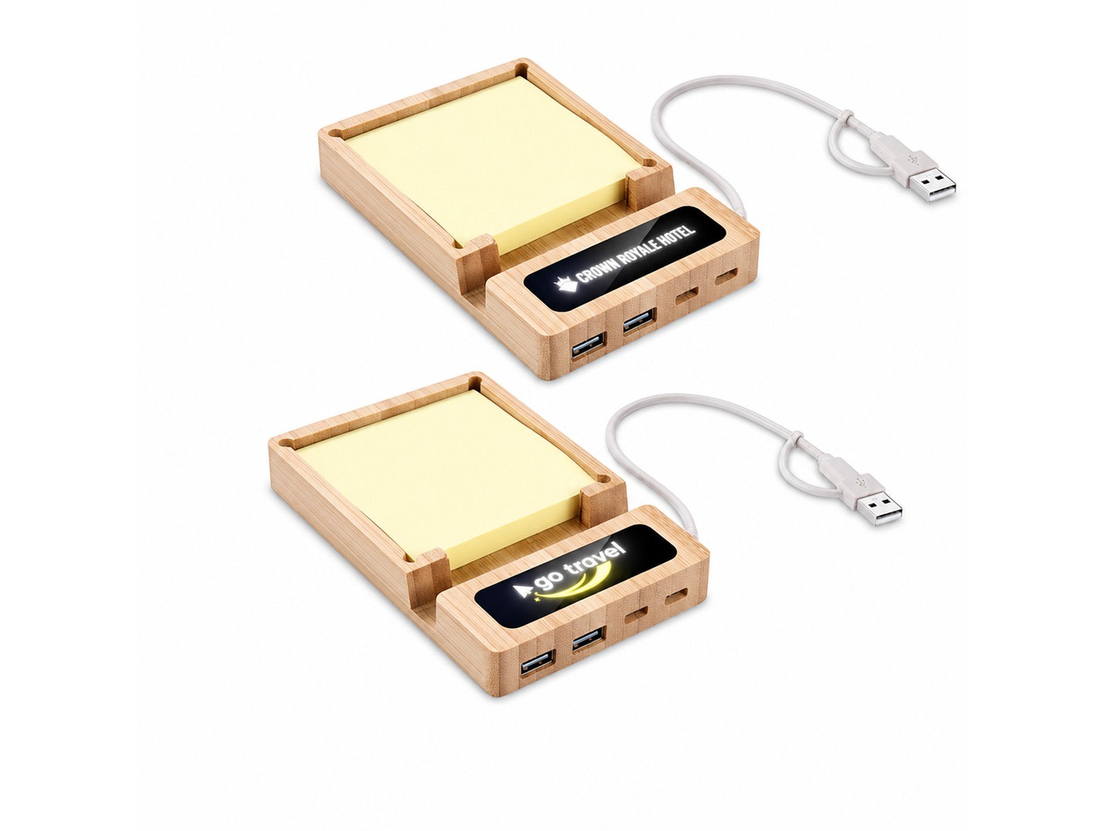 USB-Hubs mit Haftnotizen