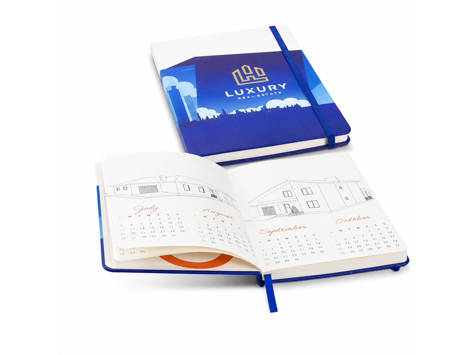 Hardcover-Notizbücher in Vollfarbe (ca. A5)