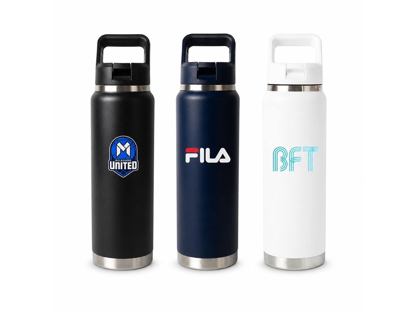Gebrandetes Drinkware — Edelstahl-Trinkflaschen (750ml, Pulverbeschichtet)