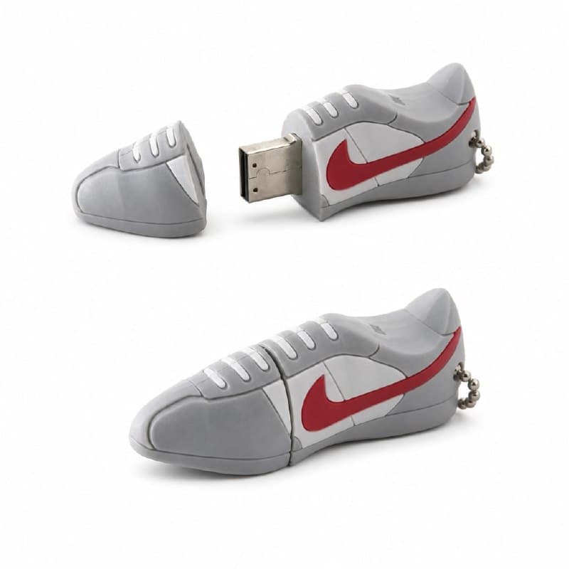 Custom-shaped Nike sneaker USB flash drive — designed and made by Sense2 for Nike Pacific.