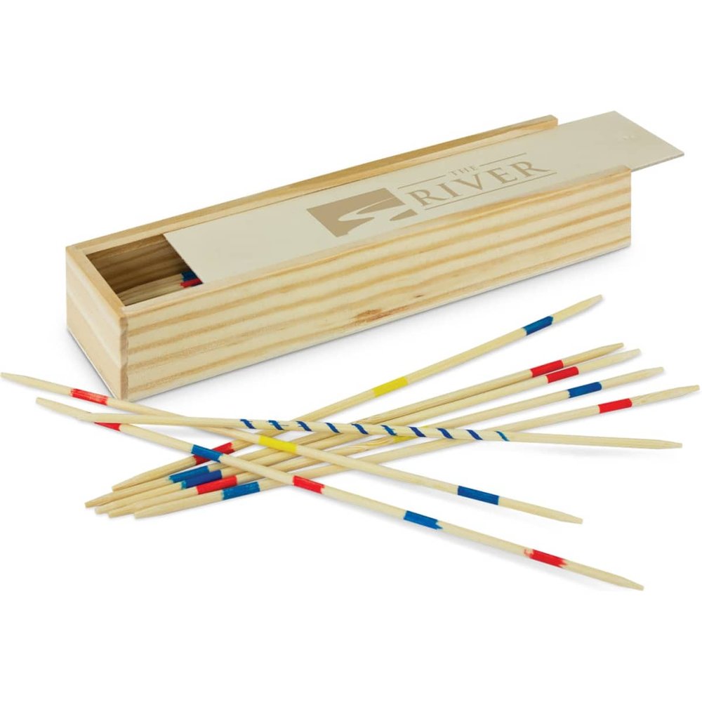 Mikado-Spiel in Holzbox