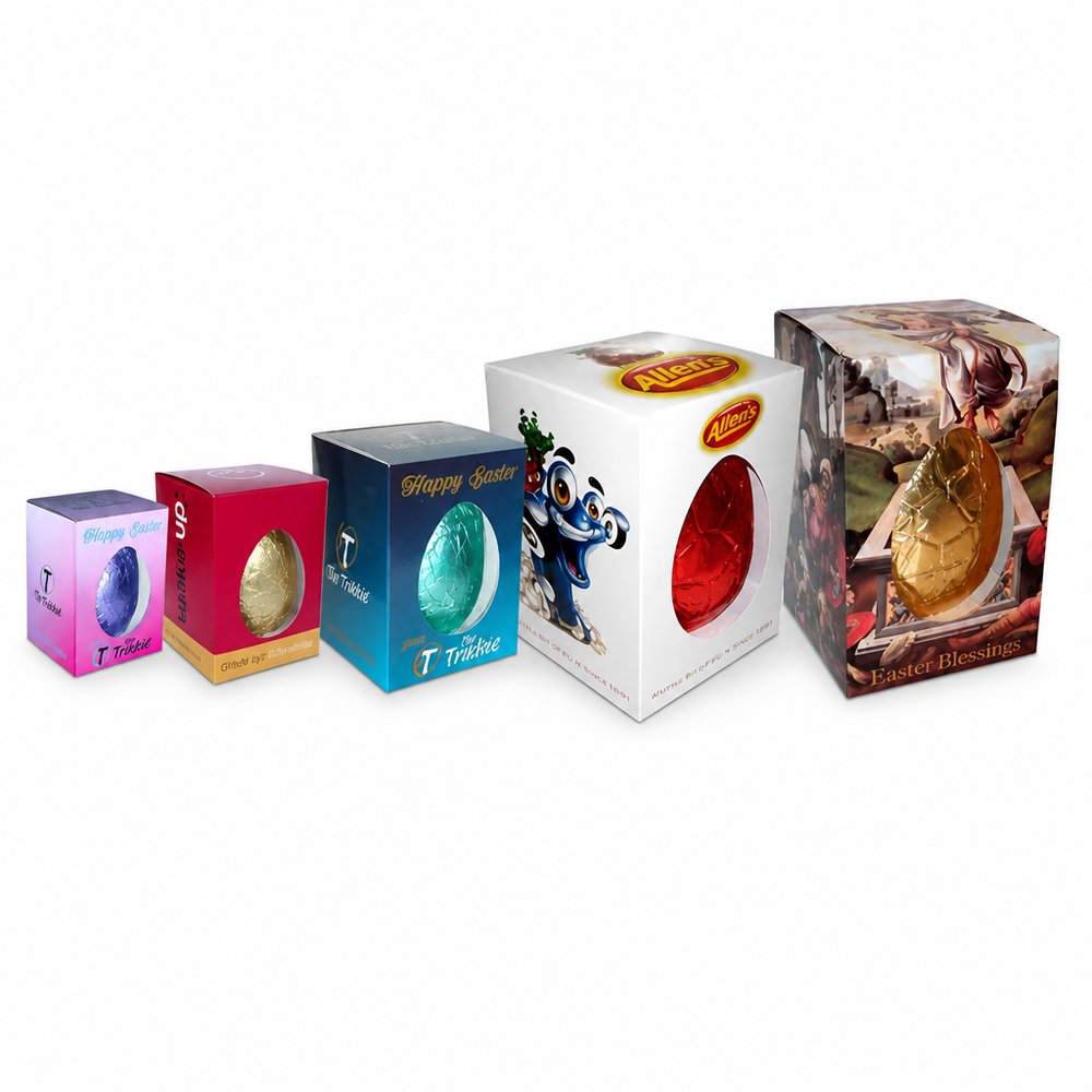 Bedrucktes Schokoladen-Osterei in individueller Box 40g