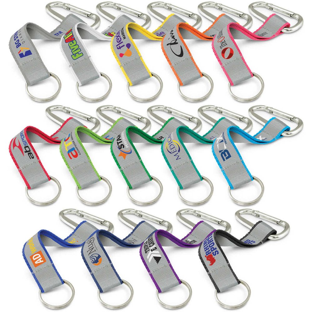 Reflektor-Schlüsselband mit Karabiner