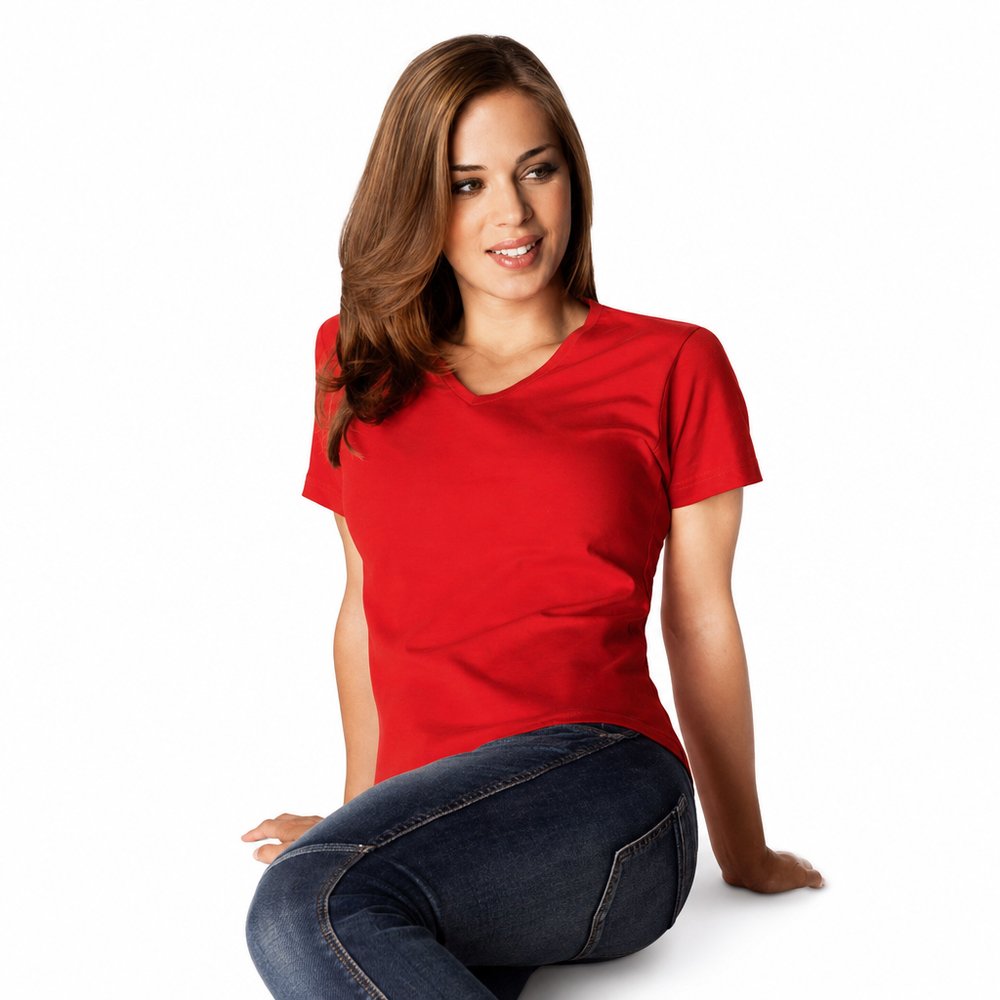 Frauen-T-Shirts mit V-Ausschnitt