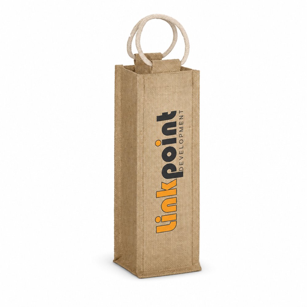 Eco Jute Einzel Wein Taschen