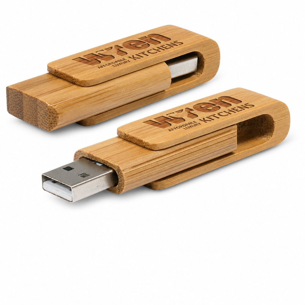 Bambus USB-Stick 4GB mit Swivel