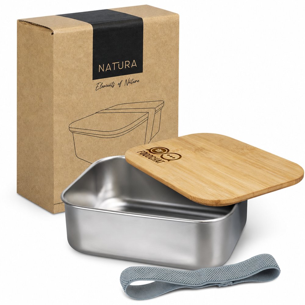 NATURA Stainless Steel Bamboo Lid Lunch Box