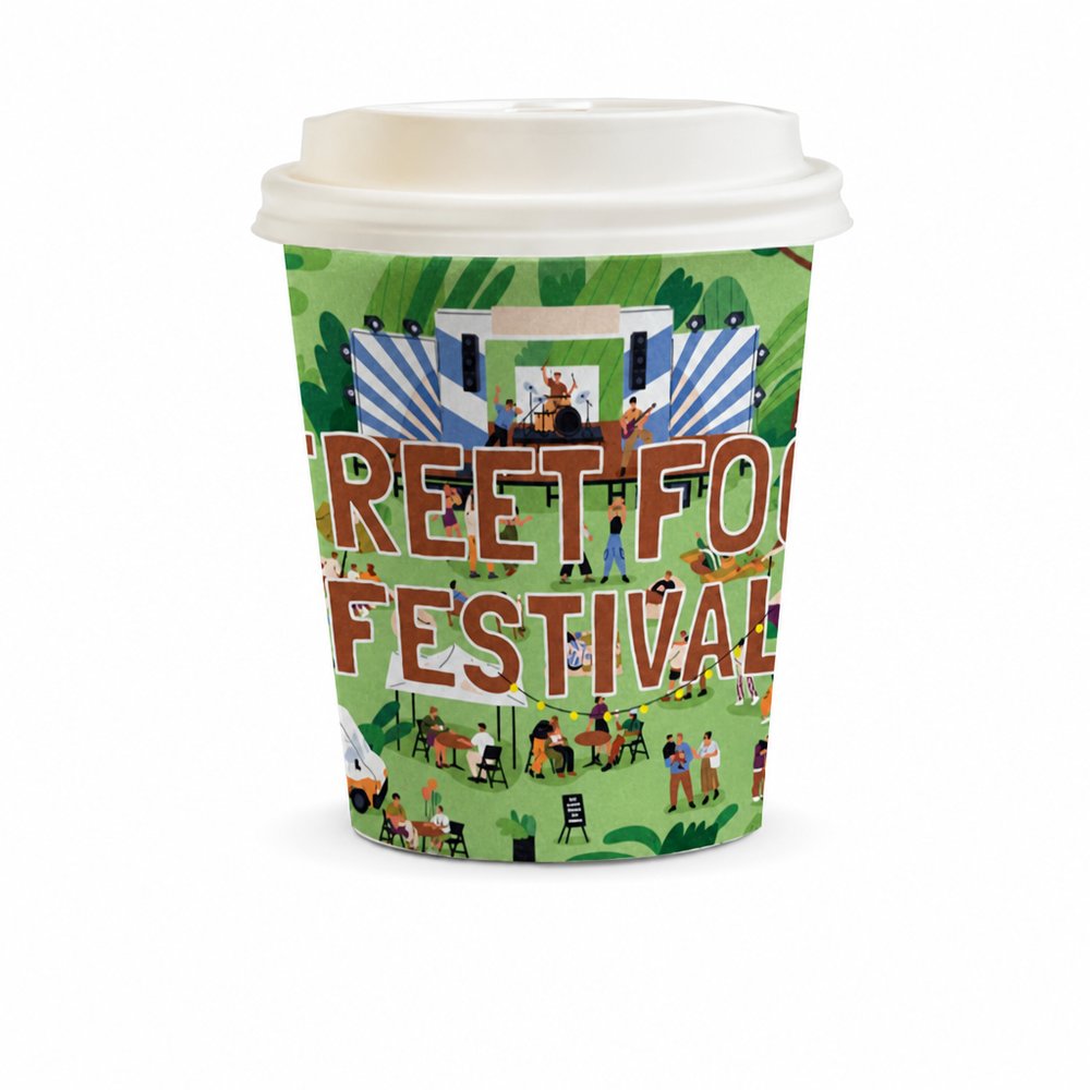 Kompostierbarer Papier-Kaffeebecher 230ml