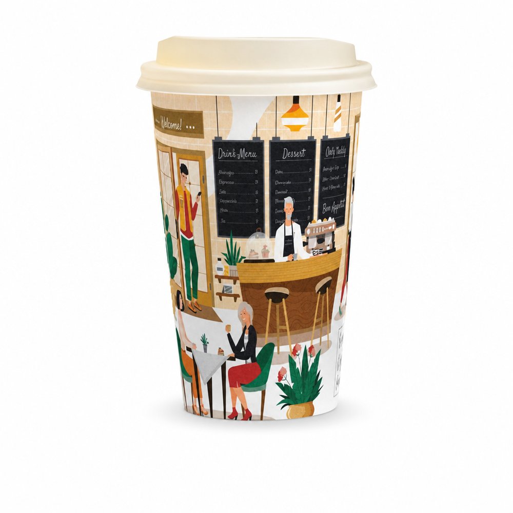 Kompostierbarer Kaffeebecher 350ml