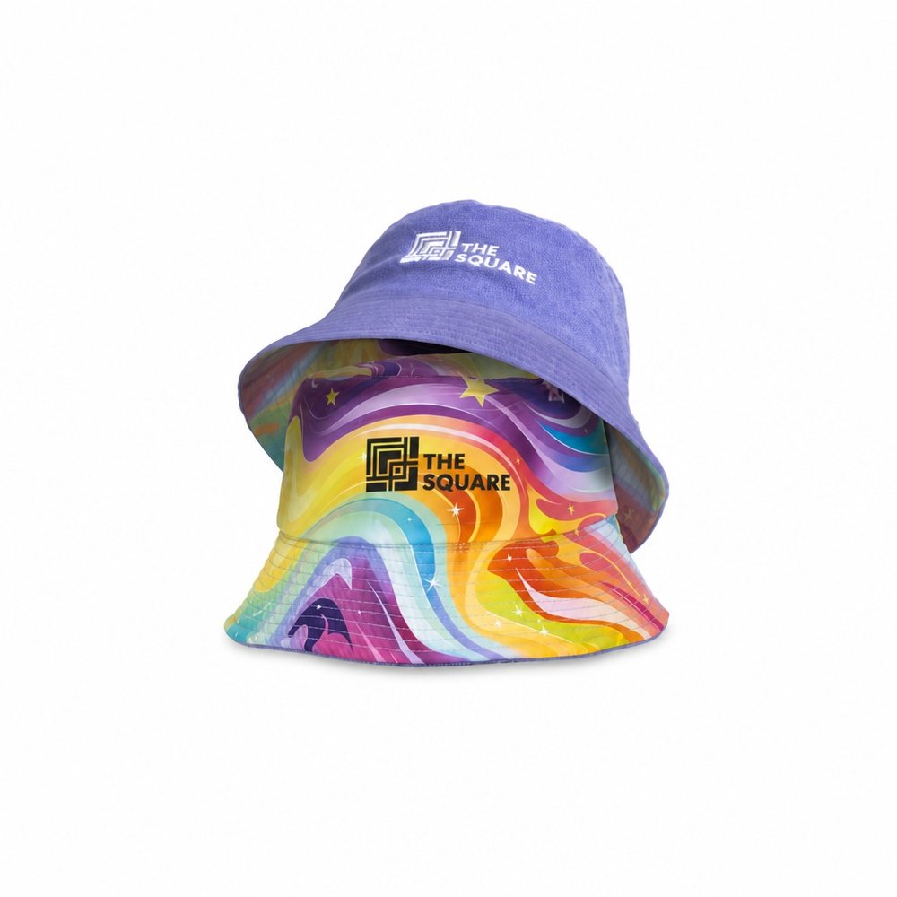 Wendbarer Bucket Hat aus Twill & Frottee