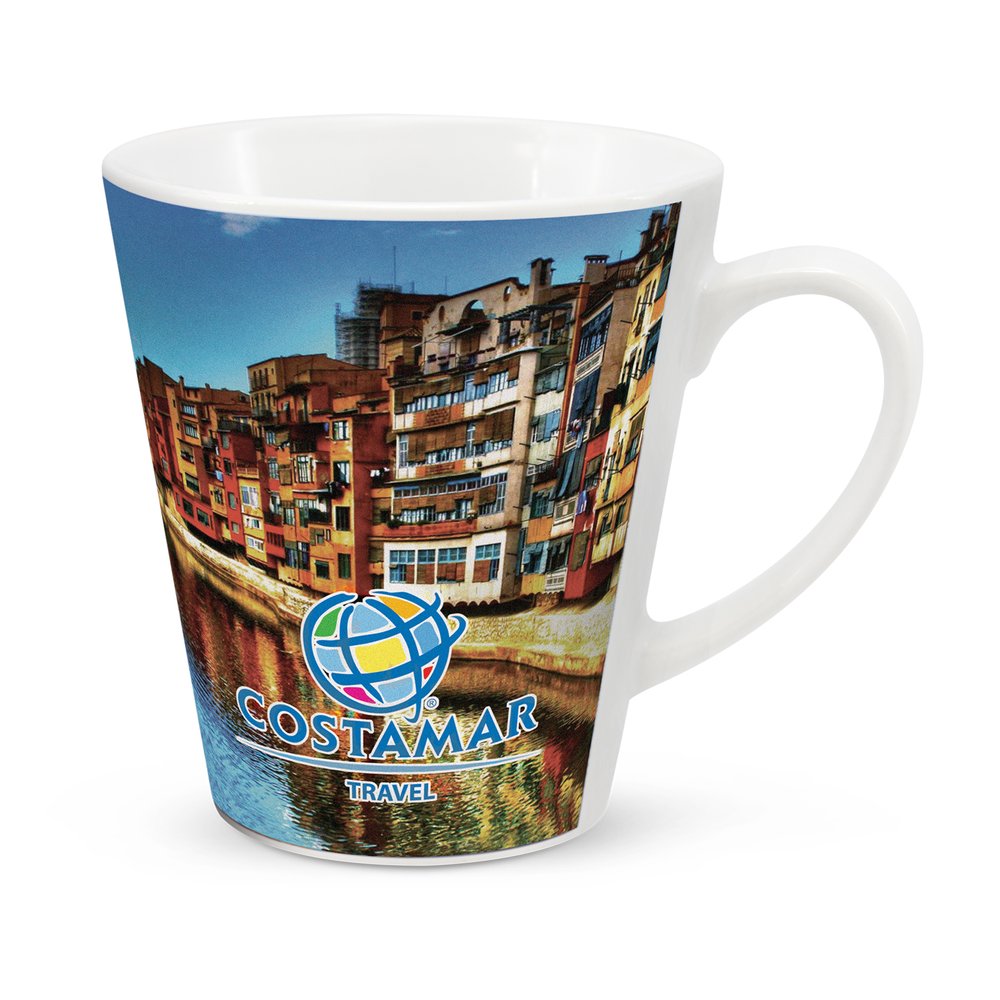 Latte-Steingutbecher in Geschenkbox