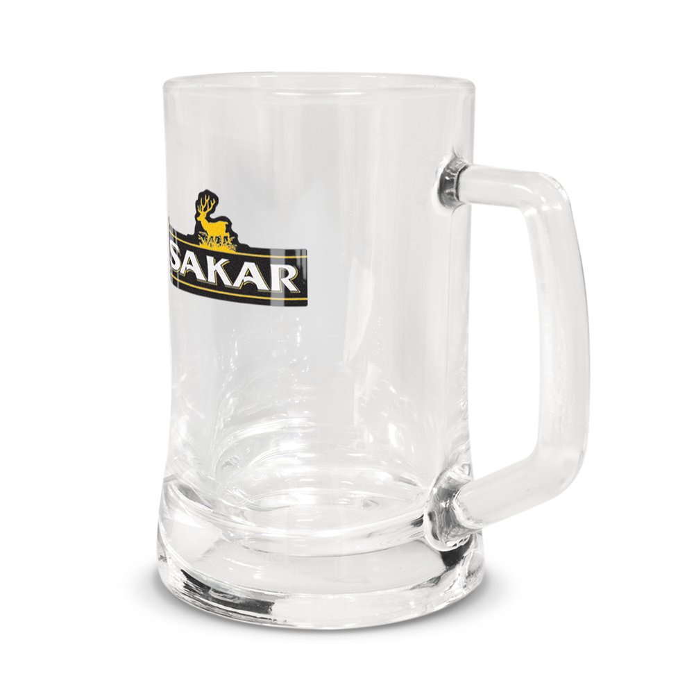Traditionelles Glas-Bierkrug