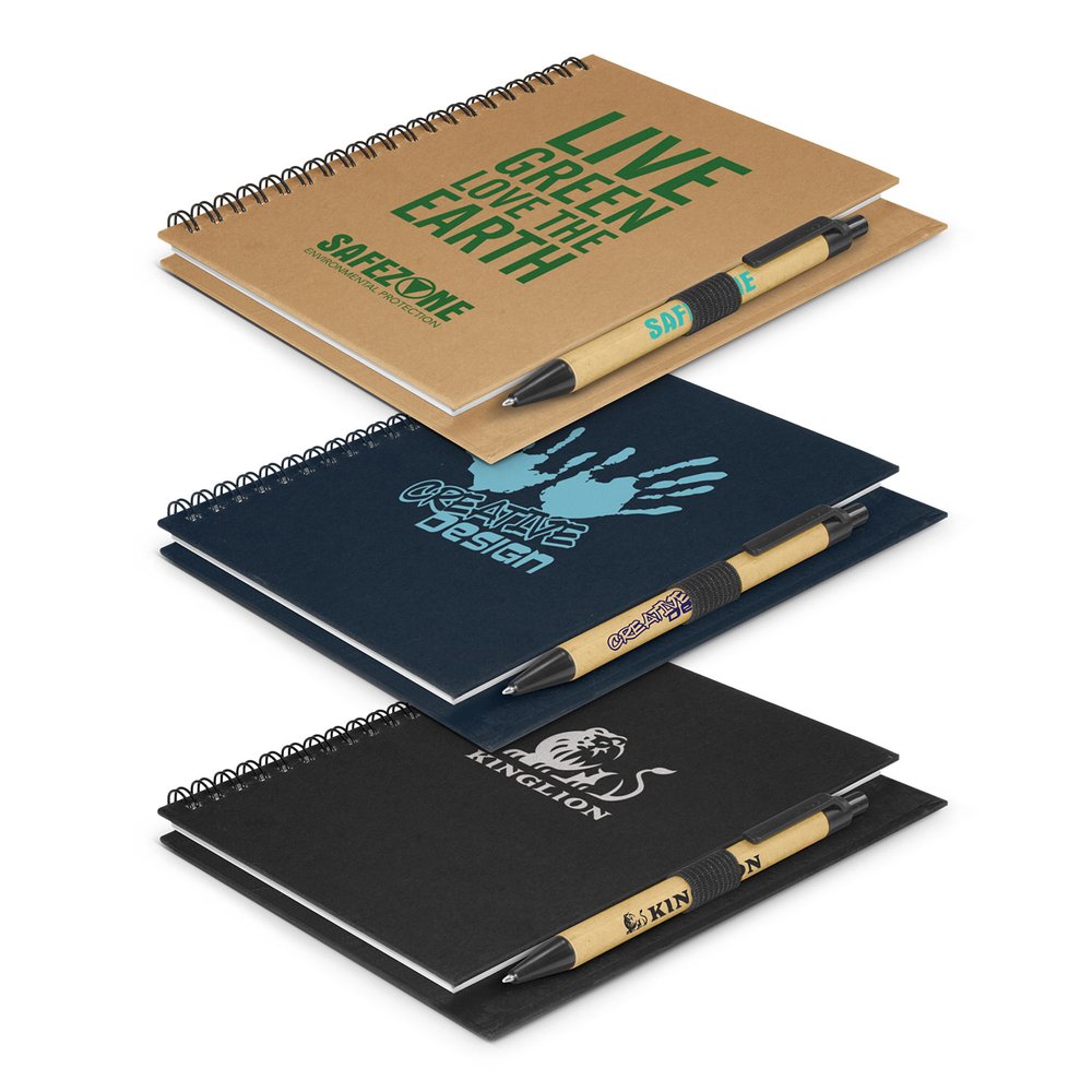 Kraft-Einband A5 Notizbuch mit Stift