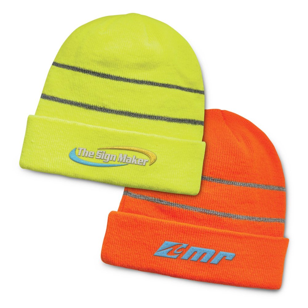 Sicherheits-Beanie in Signalfarbe