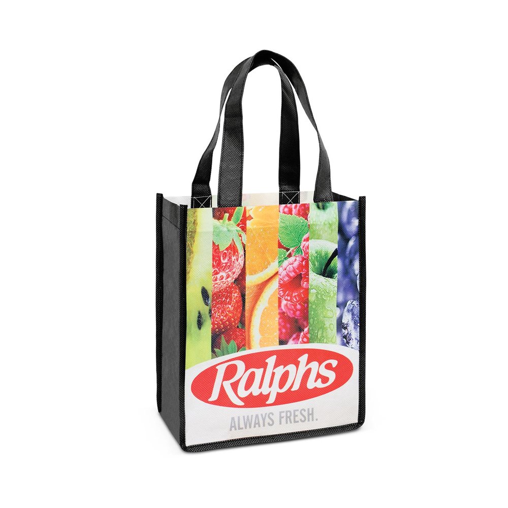 Vollfarbige PET-Tasche mit Steg
