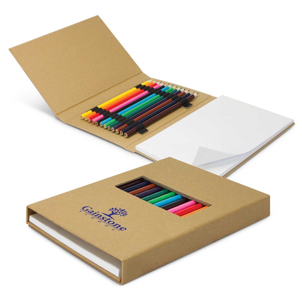 Klappbares Skizzen-Set aus Kraftpapier