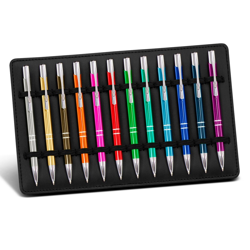 Schwarzes PU Stifte-Display für zwölf Stifte
