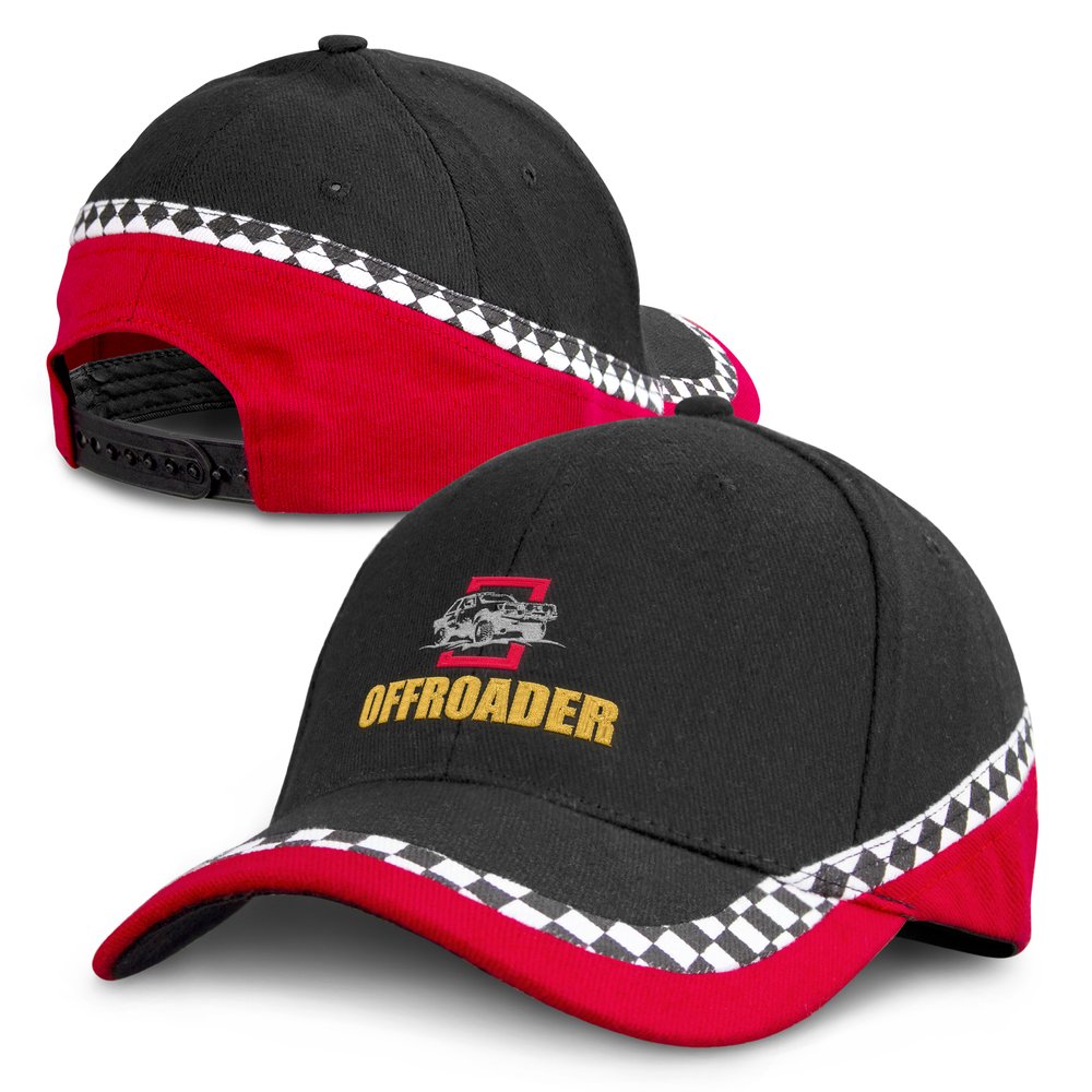 Racing-Stripe-Sechspanel-Kappe