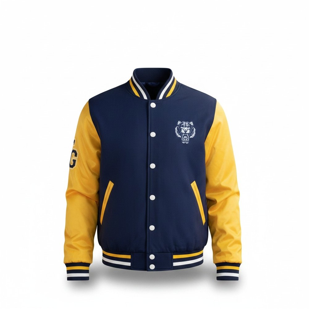 Varsity-Jacke aus gebürstetem Fleece