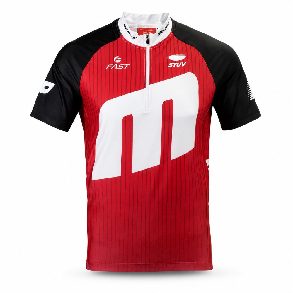 Herren-Radtrikot mit Halbzip