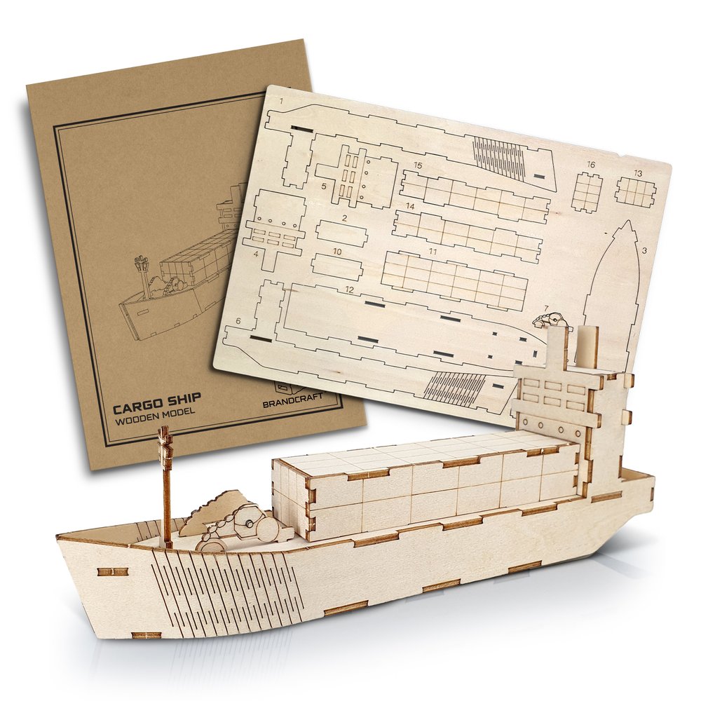 Basswood Frachtschiff-Modellbausatz