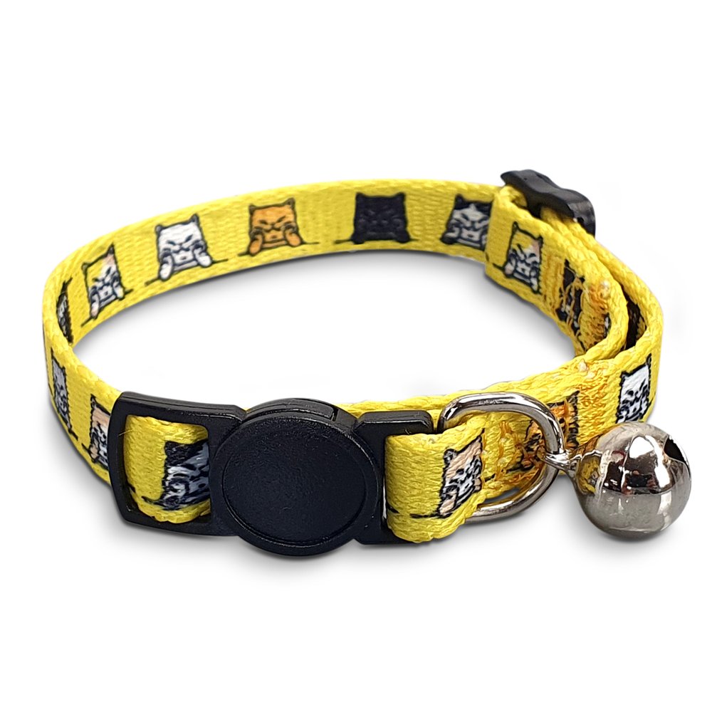 Verstellbares Sicherheits-Katzenhalsband mit Glöckchen