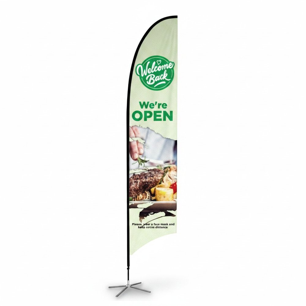 Großes Federflaggen-Display-System für Events