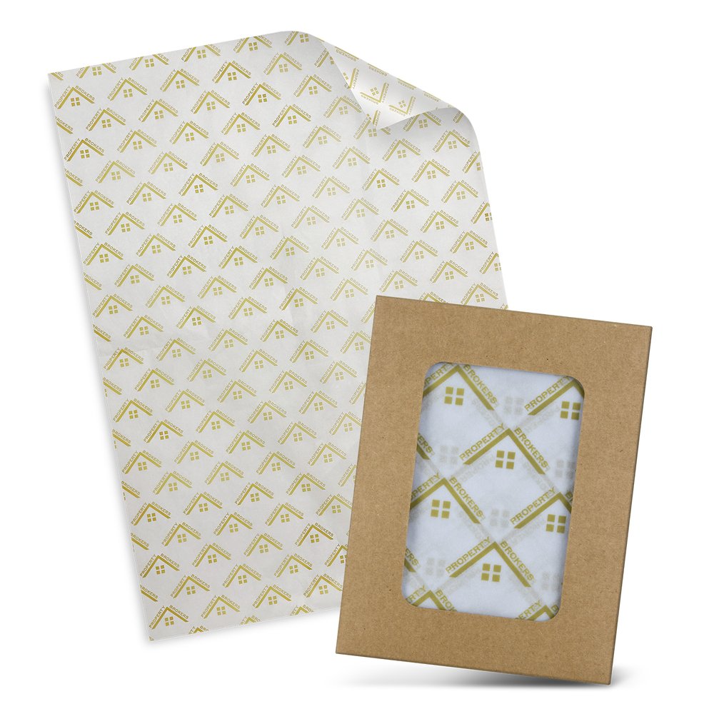 Personalisiertes Seidenpapier mit Kraft-Fensterumschlag