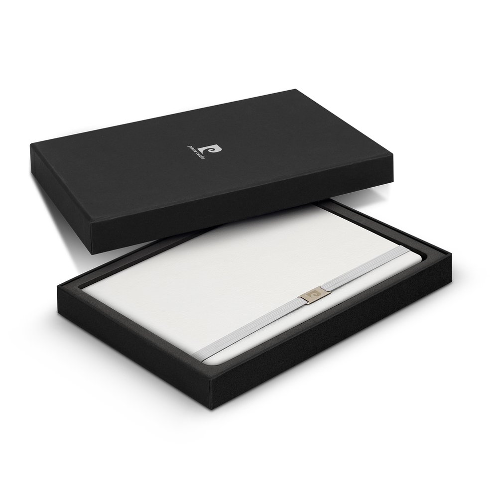 Pierre Cardin Nouvelle Cremefarbenes Notizbuch-Geschenkset