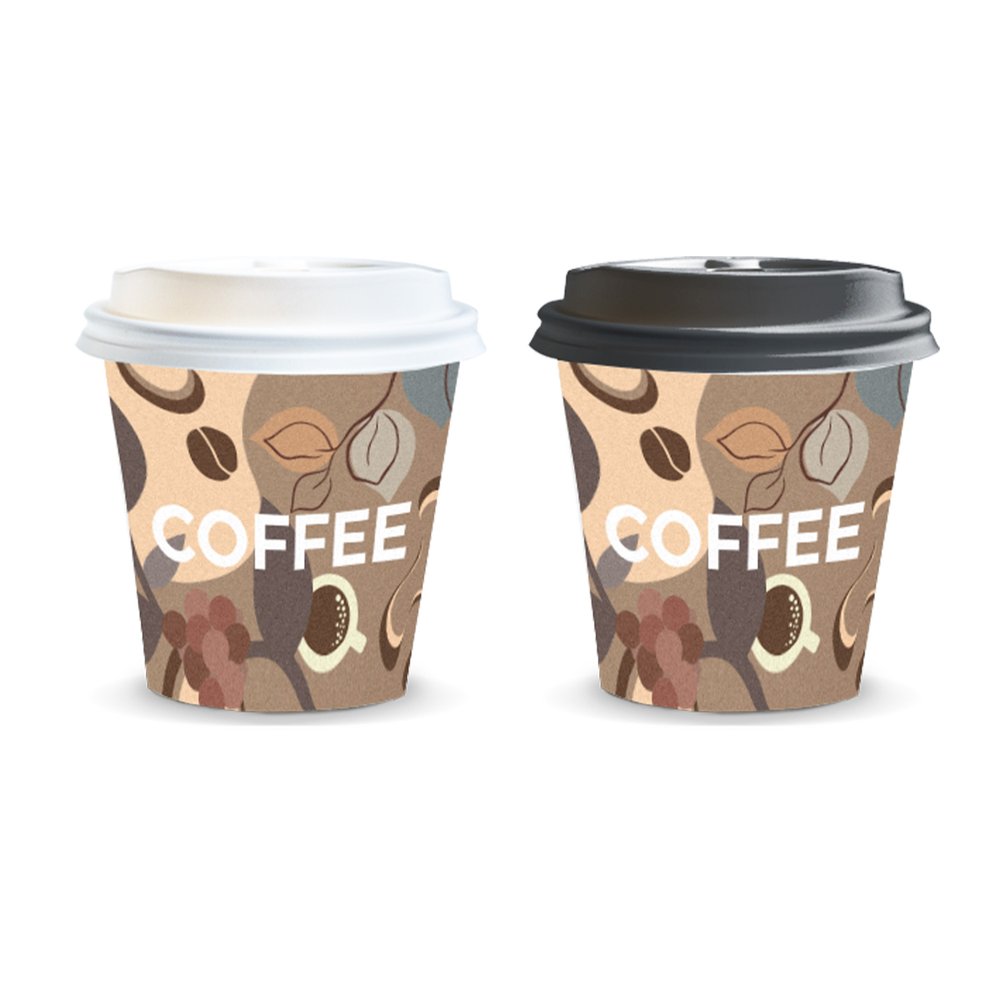 Kudos Einweg-Kaffeebecher mit Deckel 180ml