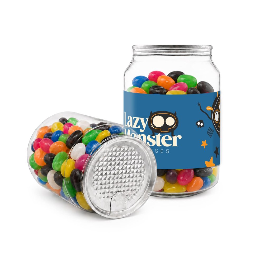Regenbogen-Jelly-Beans in Klarer Dose 210g