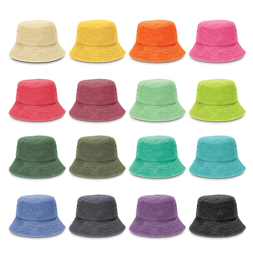 Bucket Hat aus gewaschenem Baumwolltwill