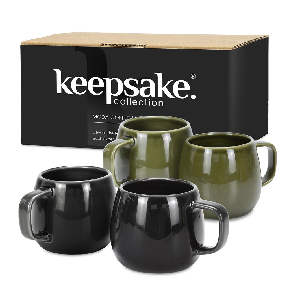 Moda Keramik-Kaffeetassen Duo, Töpfer-Glasur