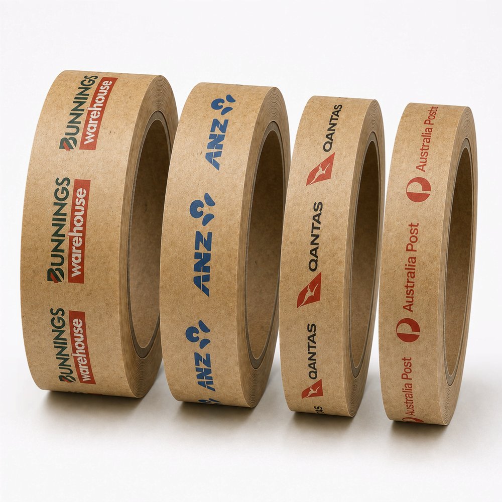Kraftpapier-Packband mit Logo-Druck