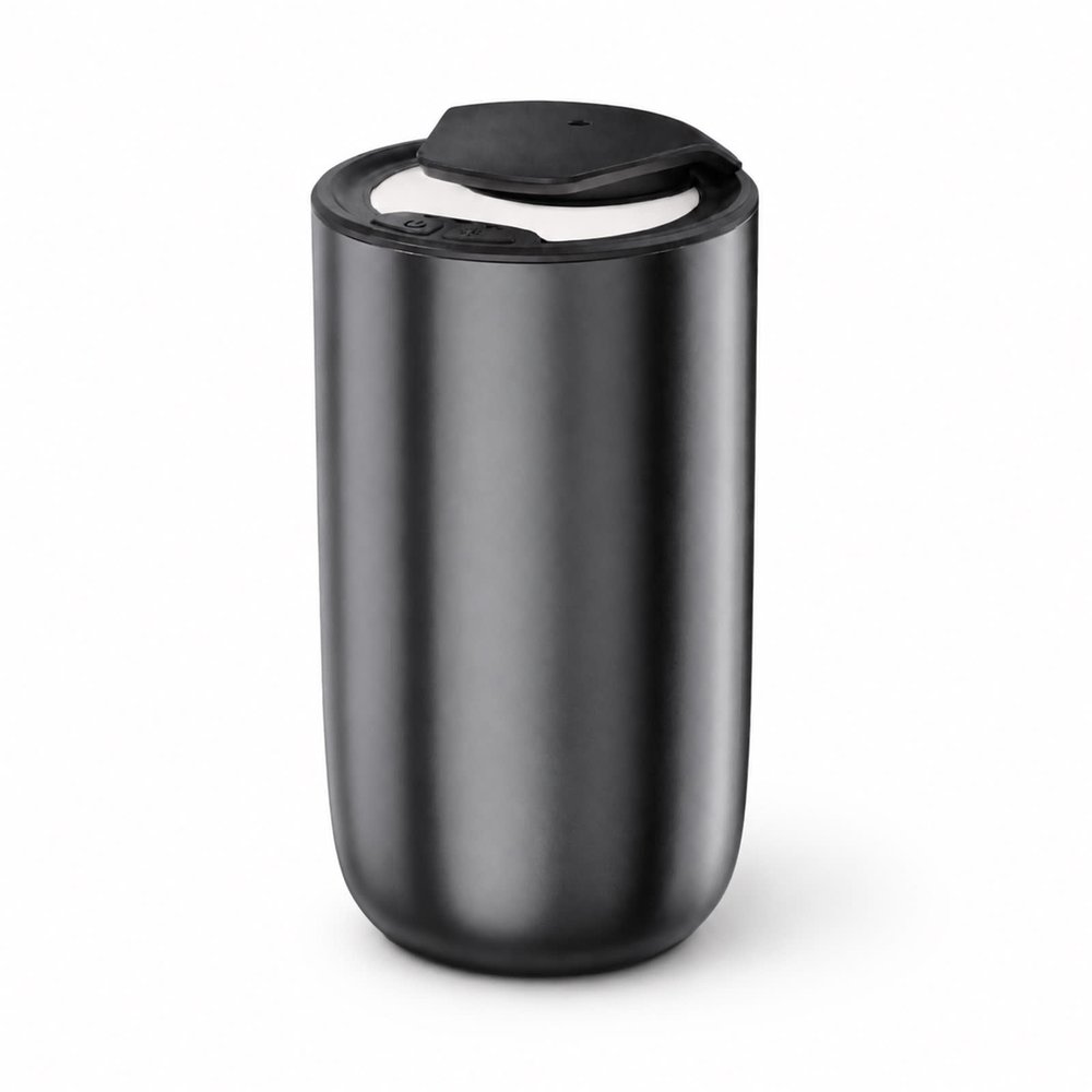 Wasserloser Duftdiffusor in Titan-Optik mit sanftem Licht