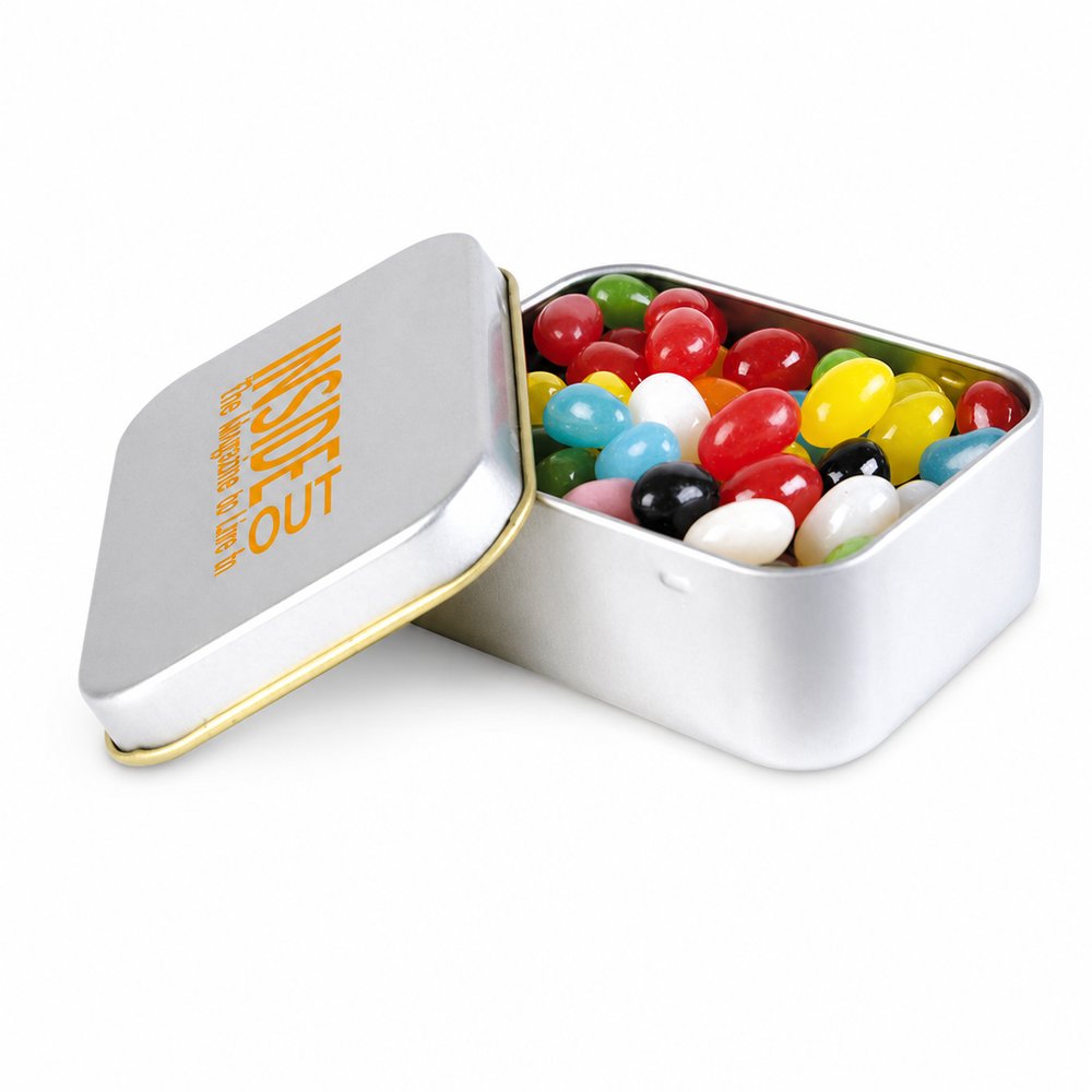 Metalldosen mit verschiedenen Mini Jelly Beans (50g)
