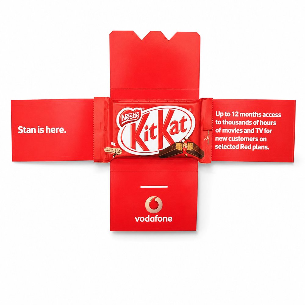 Kit Kat in gedruckter Hüllen
