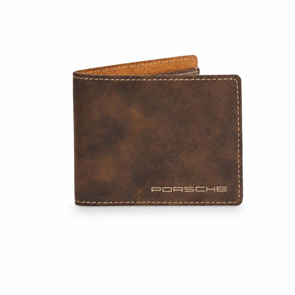 Slimline Executive-Geldbörse aus Velours-Kunstleder