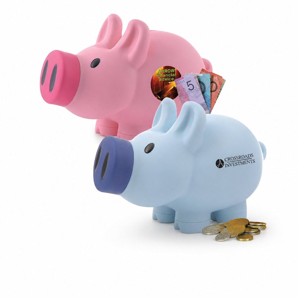Farbige Piggy-Münzenbanken