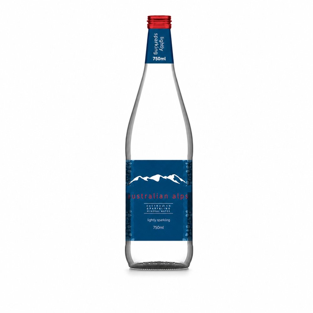 Bedruckte Glas-Mineralwasserflasche 750ml