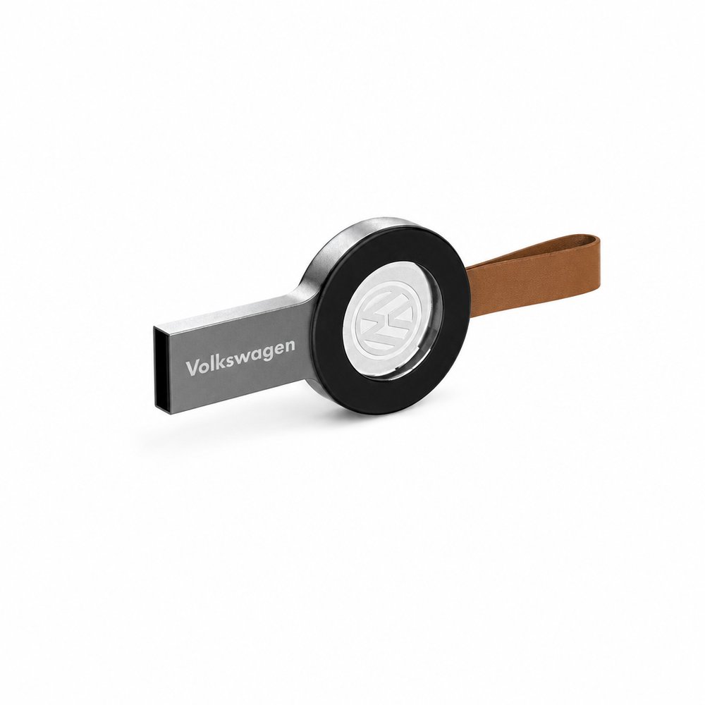 Personalisierter Acryl-USB-Stick mit Lederband 4GB