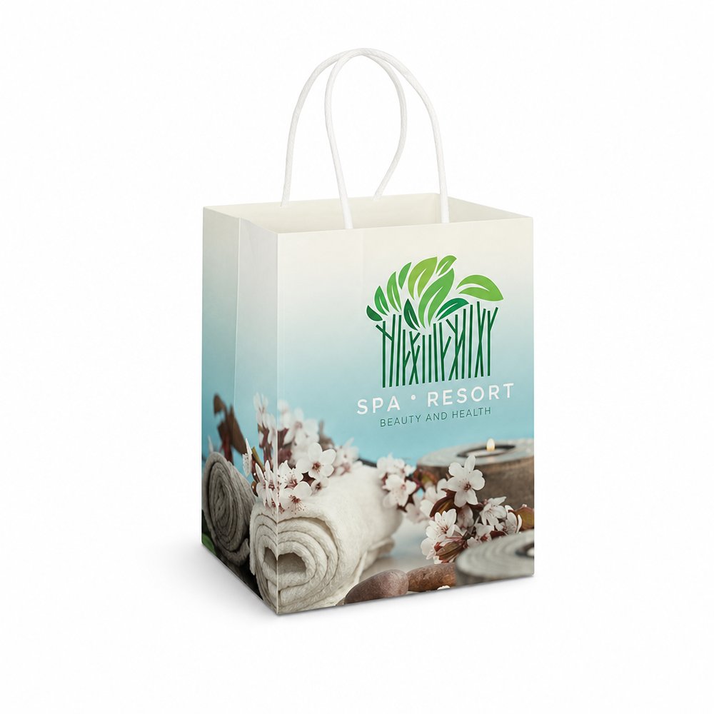 Farbe Wrap bedruckte Papiertüten (Lrg)
