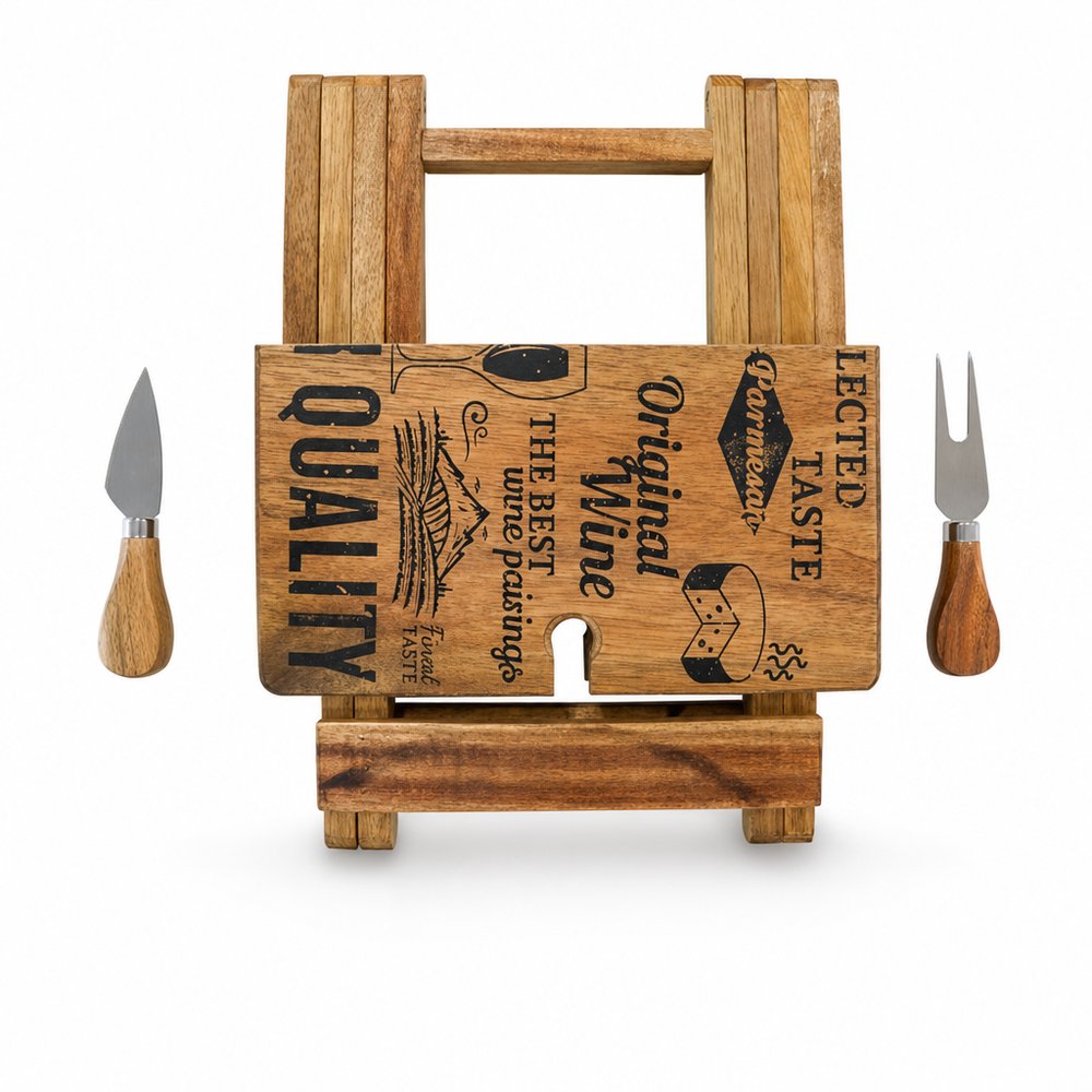 Faltbare Acacia Outdoor Tischsets für 2 Personen