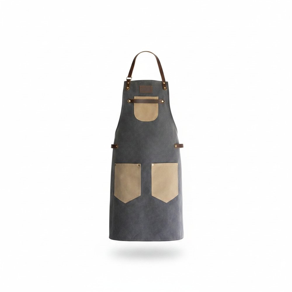 Individuelle Gastronomieschürze aus 16oz Canvas und Leder