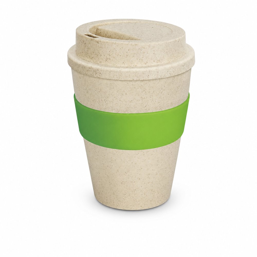 Bedruckte 350ml Reishülsen-Mehrweg-Kaffeebecher