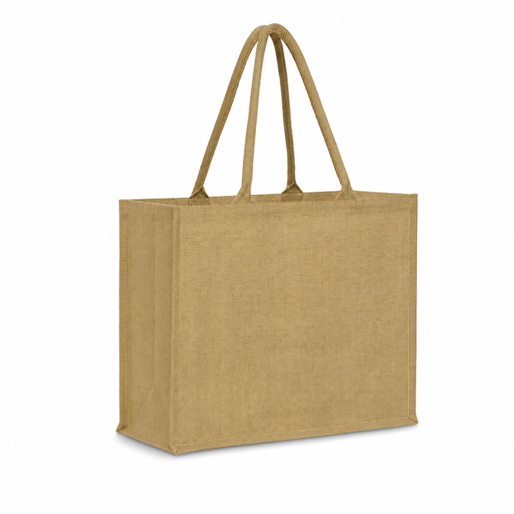 Zoe Eco Jute laminierte Tragetaschen (Med)