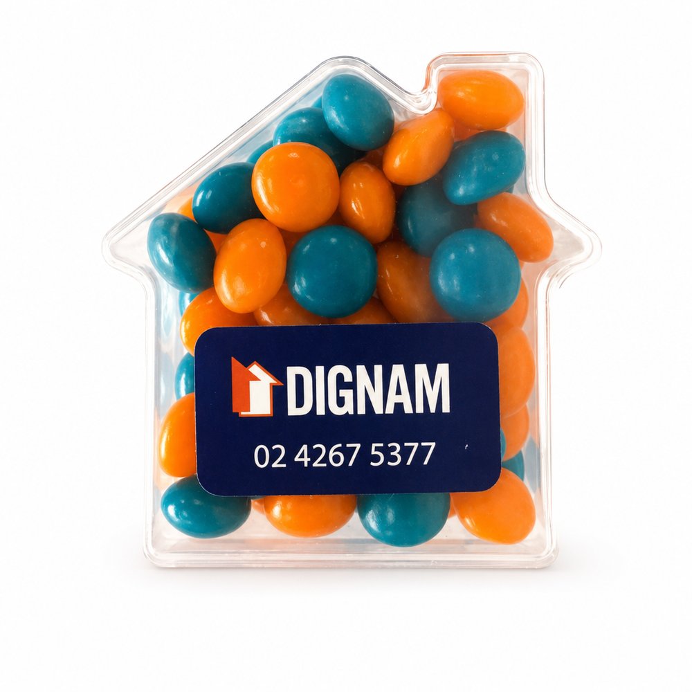 House-Shaped Chewy Fruits — Branded Lollies (50g)