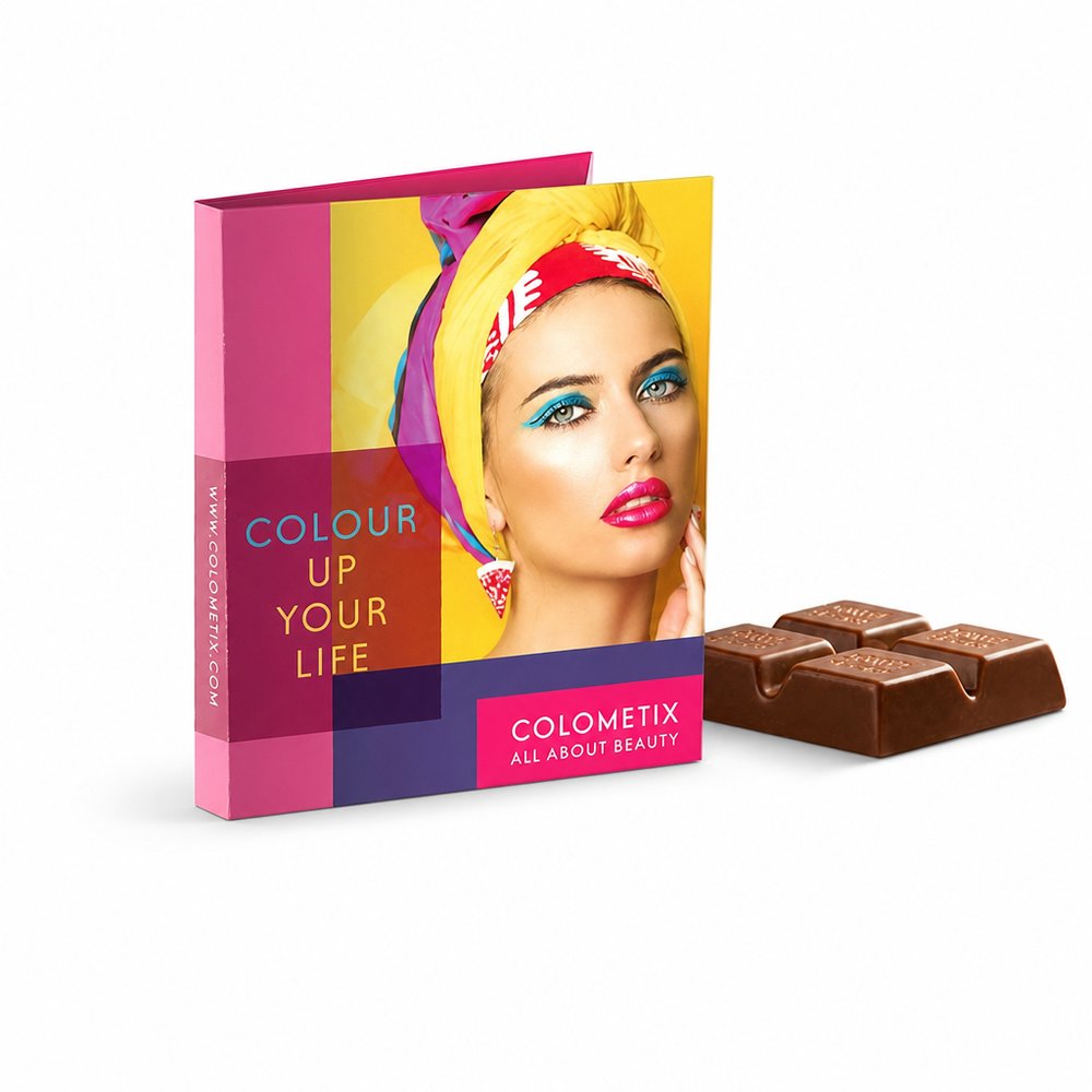 Bedruckte Ritter Sport Mini Klappkarte