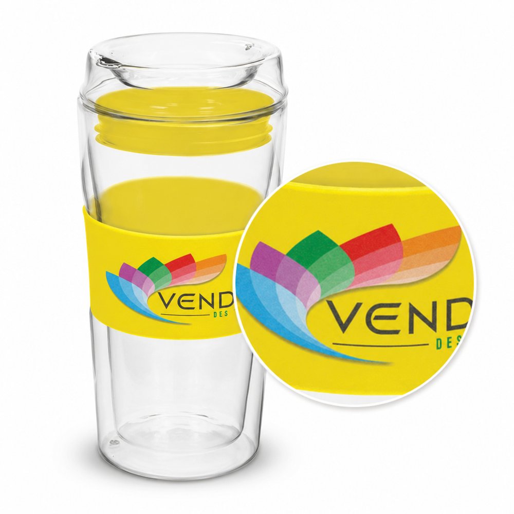 Eco doppelwandige Glasbecher 350ml