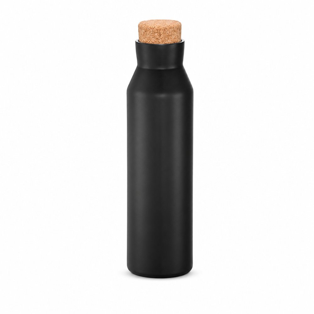 Kupfer-Vakuumflaschen mit Deckel in Korkoptik (590 ml)